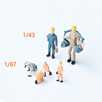 Modèle de mini-travaux publics en plastique coloré, figurines miniatures de chemin de fer, décoration de table de sable architecturale, modèle de micro-scène