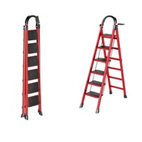 Échelle domestique pliante télescopique en A en fer épaissi, capacité de charge de 150 kg, pour escaliers, super stable, haute altitude