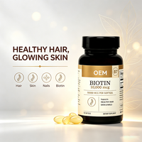 Biotine 10000 mcg en gélules pour une absorption maximale, favorise la santé des cheveux, de la peau et des ongles, facile à avaler, 120 unités