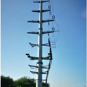 القطب المخصص لمراقبة إشارات المرور بالطاقة الشمسية مصنوع من الفولاذ المجلفن بطول 2.3 متر ذو نمط جديد CCTV