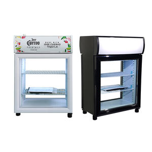 Réfrigérateur commercial Meisda SC35B 35L à température unique, vitrine à double porte en verre, réfrigérateur de présentation avec compresseur - Product Image 1