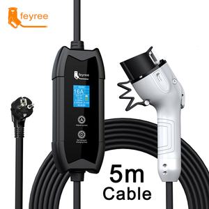 Station de recharge pour véhicules électriques EVSE de niveau 2 portable FYEP05, type 2, 16A, 3,5 kW, état neuf - Product Image 6