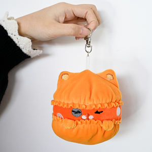 Llaveros de Peluche Personalizados con Sonido de Gato para Niñas, Colgantes con Forma de Comida de Dibujos Animados, Juguetes de Peluche, Anillos para Llaves - Product Image 4