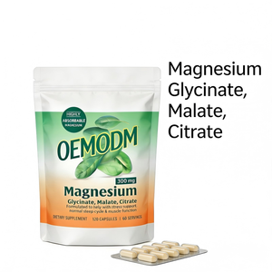 Capsule Personalizzate di Complesso di Magnesio 300mg, Miscela di Glicinato, Citrato e Malato, Integratore Alimentare con Etichetta Privata, 120 Capsule - Product Image 3