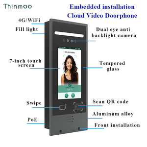 Thinmoo <span class=keywords><strong>7</strong></span>インチビデオドア電話カラースクリーンナイトビジョンビジュアルインターホン戸口デバイスアクセス制御システム埋め込み - Product Image 3