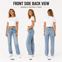 T-shirt court en coton et élasthanne 180 GSM pour femme, personnalisable (logo, taille, couleur), vente en gros, directement de l'usine