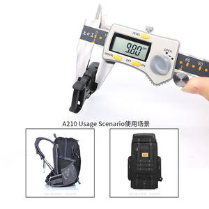KJM Hollow Plastic Backpack Buckle 20mm 57mm Length 30kg Tensile Force Outdoor Hiking Safety <b>Clip</b> - Product Image 4