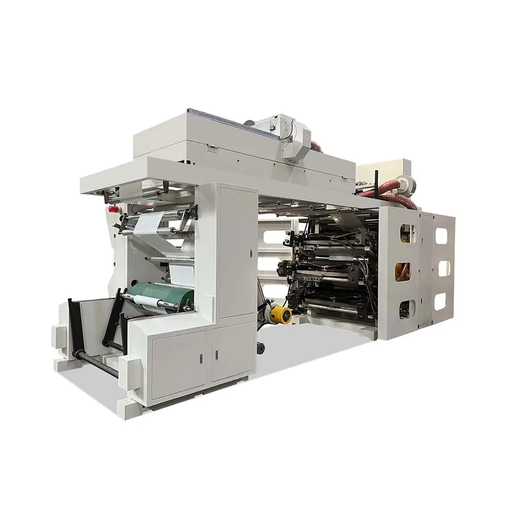 Automatic 4 5 6 Color Roll To Roll Plastic Film Paper Ci Flexo Printing Machine Price
