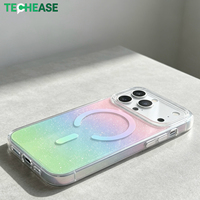 Coque magnétique en TPU pour iPhone 17, effet dégradé arc-en-ciel, transparente, antichoc, étui de protection pour téléphone portable, vente en gros, distributeur, OEM, ODM
