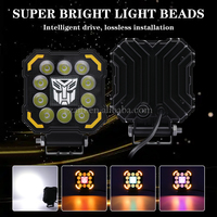 Luz auxiliar de ráfaga de luz blanca y amarilla de conducción todoterreno de 4 pulgadas para luces todoterreno, luz de trabajo Led para camión y coche