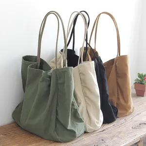 Yesen-Bolso de lona personalizado para mujer, bolsa de compras informal de estilo coreano, 2023