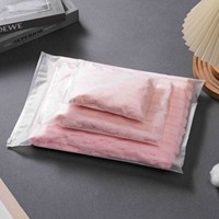 Sacs en plastique à fermeture éclair transparents double face givrés en PE pour l'emballage des chaussettes d'automne/hiver avec logo personnalisé