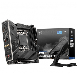 MSI MEG Z690I统一DDR5 Mini-ITX二手游戏主板，64gb LAG1700插座支持英特尔第12代英特尔酷睿处理器 - Product Image 1