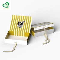 Emballage en papier kraft pliable imperméable de luxe recyclable Boîte magnétique Style livre Emballage de bijoux cosmétiques avec une épaisseur de 2 mm
