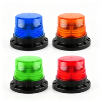 Luz Estroboscópica LED de 24W, Luz de Advertencia con Montaje Magnético, Carcasa de PC, Luz Intermitente Roja, Ámbar, Azul, Verde, Alerta de Emergencia para Vehículos
