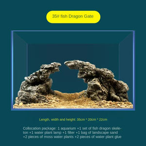 Une belle roche bicolore rouge et noire pour l'aménagement paysager des aquariums - Product Image 5