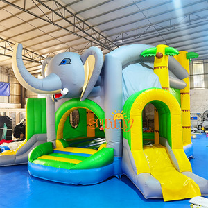 Castillo Inflable Popular con Juego de Disparar al Elefante/Juegos Deportivos Inflables para Exteriores/Parque Infantil Inflable con Lanzador de Pelotas para Niños - Product Image 2