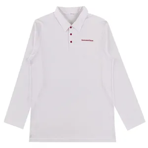 Polo homme à logo personnalisé à prix réduit T-shirt polo homme décontracté manches longues en coton