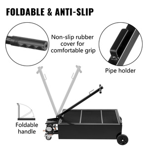 Bac de <span class=keywords><strong>vidange</strong></span> d'<span class=keywords><strong>huile</strong></span> à profil bas de 25 gallons avec pompe électrique et tuyau pliable pour voitures, SUV et camions - Product Image 4