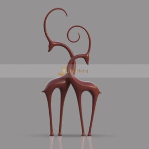 Escultura de Acero Inoxidable Pulido a Espejo, Resistente al Agua y Duradera, para Decoración Arquitectónica Moderna Art Deco en Exteriores - Product Image 6