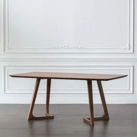 Table à manger pliante en bois massif de style nordique, fonctionnelle, moderne, rectangulaire, pour la maison, ensemble de table à thé