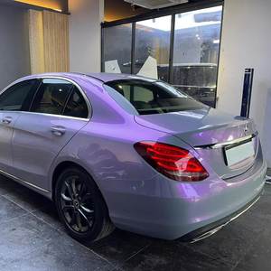 Film de protection de carrosserie gris violet foncé PET 2 mil, protection UV 99%, effet changeant de couleur, anti-rayures, sans bulles d'air pour LS 5 - Product Image 5