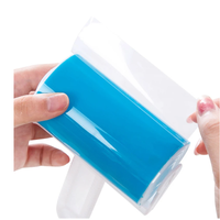 Rouleau anti-peluche réutilisable en plastique pour vêtements et poils d'animaux, poils de chat, rouleau adhésif, collecteur de poussière pour canapé, lavable et pratique