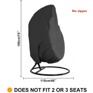 <span class=keywords><strong>Housse</strong></span> anti-poussière imperméable unie avec fermeture éclair <span class=keywords><strong>pour</strong></span> chaise suspendue d'extérieur, modèle 01, <span class=keywords><strong>pour</strong></span> 210 coquilles d'œufs, transfrontalière - Product Image 4