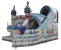 Château gonflable sur le thème du dragon, nouvellement conçu, avec toboggan, trampoline et maison de trampoline à vendre