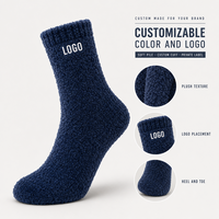 Chaussettes douillettes personnalisées, confortables et chaudes, en peluche, avec un design mignon, pour se détendre, dormir et offrir en cadeau