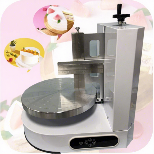 Automatic Round Cake Cream Coating Cake-Icing Birthday Cake Making Icing Machine