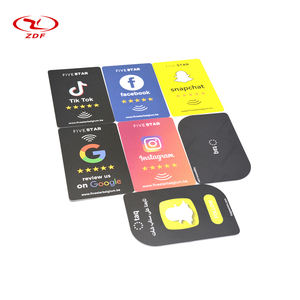 Usine directe en gros 13.56MHz NFC PVC Smart carte de visite d'hôtel étanche avec partage de médias sociaux et commentaires de site Web - Product Image 1