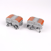 Connecteur de câblage rapide 5 entrées 5 sorties à ressort, bornes de connexion rapide, blocs de jonction sur rail DIN pour LED