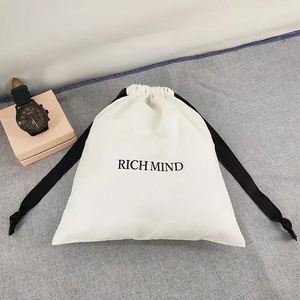 Sacs en coton personnalisés avec impression de logo, sacs en tissu pour chaussures, sacs écologiques en coton biologique, sacs à cordon en mousseline de coton - Product Image 6