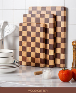 Planche à découper en <span class=keywords><strong>bois</strong></span> de caoutchouc épais, rectangulaire, à grain de <span class=keywords><strong>bois</strong></span>, pour la viande et les légumes - Product Image 3