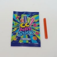 Bonbons en gelée personnalisés OEM en sachet, mini bâtonnets de gelée CC, pailles en gelée aux fruits colorées