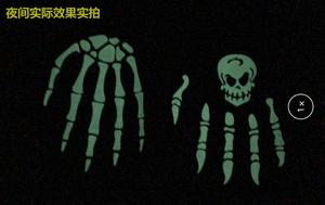 Halloween Skull Ghost Claw impreso fluorescente que brilla en la oscuridad guantes de punto cálidos para adultos - Product Image 5