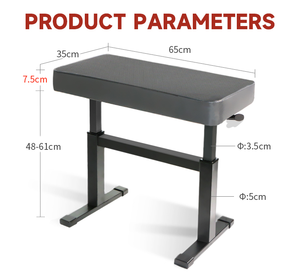 BA412B Tabouret de <span class=keywords><strong>piano</strong></span> <span class=keywords><strong>hydraulique</strong></span> en fer avec coussin rembourré noir - Product Image 2