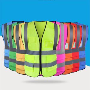 <span class=keywords><strong>Veste</strong></span> de gilet réfléchissant de sécurité pour la construction extérieure de sécurité industrielle uniforme de travail <span class=keywords><strong>sans</strong></span> manches avec logo personnalisé - Product Image 5