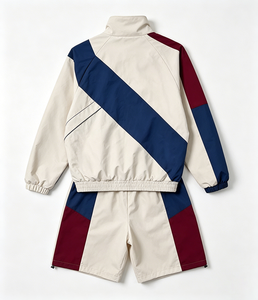 Ensemble de survêtement d'été personnalisé pour <span class=keywords><strong>homme</strong></span>, 2 pièces, coupe-vent, taille élastique, léger, respirant, grande taille, décontracté, sportif, ODM OEM - Product Image 2
