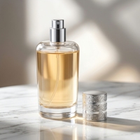 Botol Parfum Kaca Kosong 100ml Dubai, Tutup Magnetik Perak, Logo Kustom, Silinder Mewah OEM, Botol Parfum Semprot