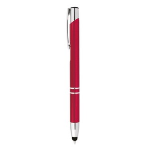 Stylo à bille rouge en aluminium, produit multifonction - Product Image 2