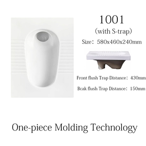 โถสุขภัณฑ์แบบนั่งยอง เซรามิกคุณภาพสูง ระบบชำระล้างแบบ Wash Down - Product Image 2