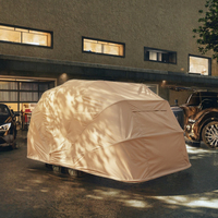 Abri de voiture pliable à toit en arche, imperméable, avec structure métallique, abri de stationnement portable pour une seule voiture, garage extérieur
