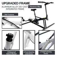 Vélo aquatique SUP gonflable plat à cadre en aluminium pour une personne avec tapis flottant avant, rapide pour les centres de villégiature, facile à ranger, de Chine Lumark