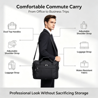 Sac à bandoulière pour ordinateur portable de luxe pour hommes, mallette de voyage étanche pliable, sacoche d'affaires personnalisable avec logo