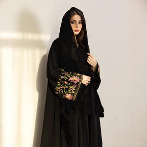 F450 estate Casual ricamo floreale Abaya stazione indipendente per il commercio estero transfrontaliero E-commerce capispalla - Product Image 2