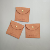 Sac d'emballage en microfibre velours avec bouton-pression pour bijoux, pendentifs, bagues, clés, anti-poussière, vente en gros d'usine