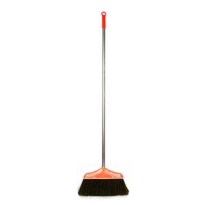 Balai à manche en acier inoxydable avec poils doux et pelle à poussière en plastique, outil de nettoyage domestique durable et multifonctionnel - Product Image 1