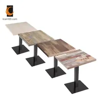 Table de café française d'intérieur, plateau en mélamine, mobilier de terrasse, table de restaurant